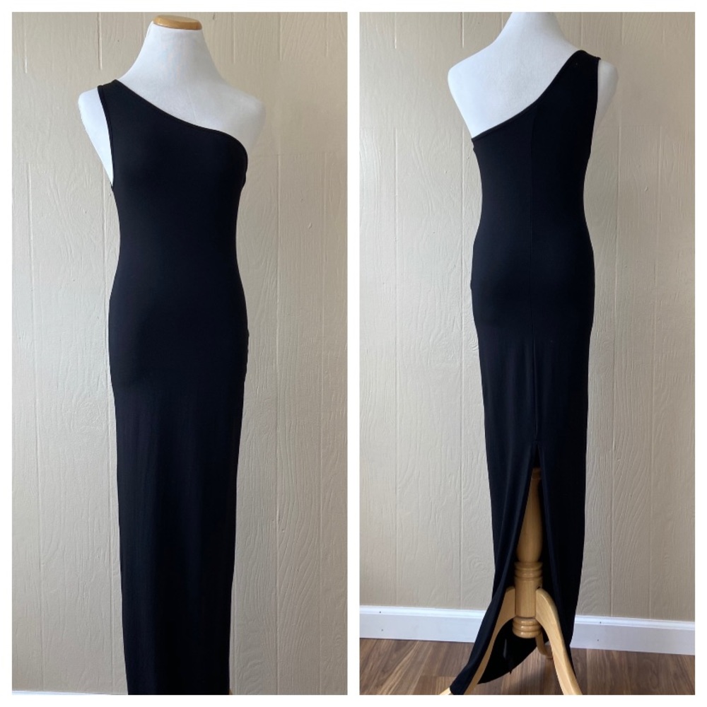 ASOS One Shoulder Form Fitting Back Slit Maxi